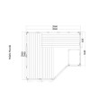 Sauna ad angolo con porta in vetro - Polaris | Sunrise & Spa