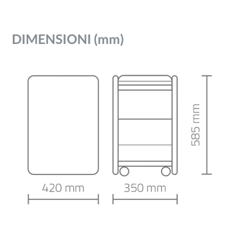 Commode NAT pour table à ongles | Mobilier SUNRISE pour l'esthétique